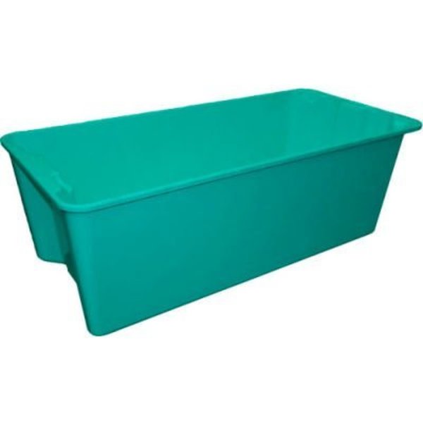 Mfg Tray Molded Fiberglass Nest and Stack Tote 780008 with Wire - 42-1/2" x 20" x 14-1/4", Green 7800085170W